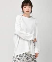RETRO GIRL | 配色ステッチヘビーロンTEE(Tシャツ/カットソー)