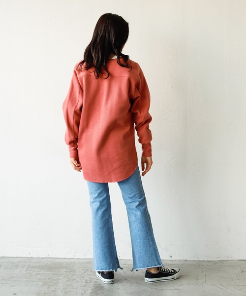 Auntie Rosa Holiday（アンティローザホリデー）の「ディープスリットスキッパーリブトップ（スウェット・レディース・ナチュラル/ピンク/ブラック/ベージュ・FREE）」の22枚目の写真