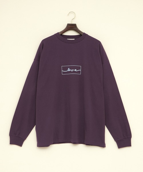EMMA CLOTHES（エマクローズ）の「ビッグシルエット コットン天竺イラストデザインL/Sカットソー(EMMA CLOTHES - love/yourself by moving)（Tシャツ/カットソー・メンズ・ブラック系その他/パープル系その他2/ホワイト系その他/パープル系その他/ホワイト系その他2/ブラック系その他2・L/M）」の13枚目の写真