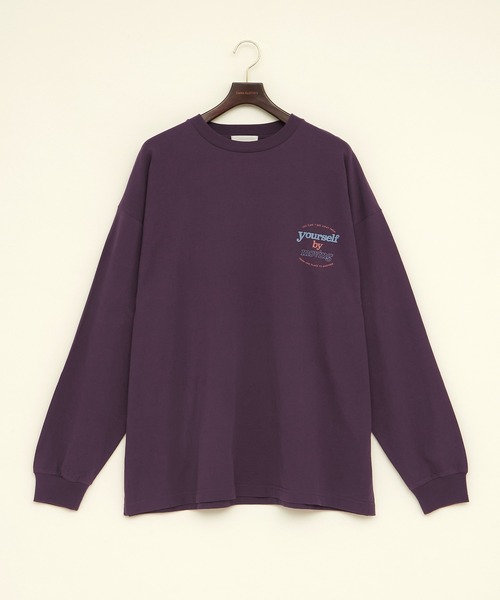 EMMA CLOTHES（エマクローズ）の「ビッグシルエット コットン天竺イラストデザインL/Sカットソー(EMMA CLOTHES - love/yourself by moving)（Tシャツ/カットソー・メンズ・ブラック系その他/パープル系その他2/ホワイト系その他/パープル系その他/ホワイト系その他2/ブラック系その他2・L/M）」の15枚目の写真