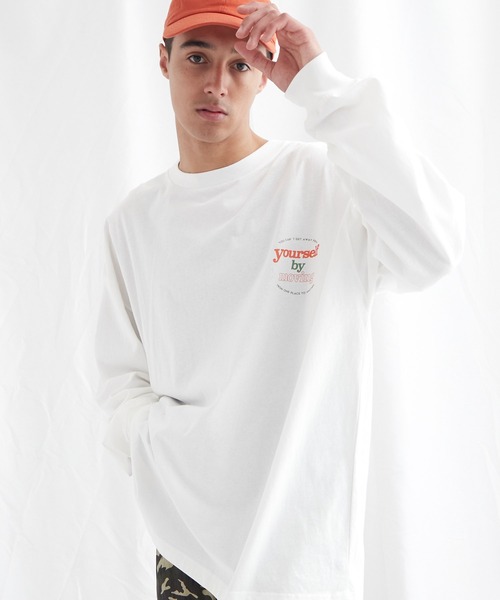EMMA CLOTHES（エマクローズ）の「ビッグシルエット コットン天竺イラストデザインL/Sカットソー(EMMA CLOTHES - love/yourself by moving)（Tシャツ/カットソー・メンズ・ブラック系その他/パープル系その他2/ホワイト系その他/パープル系その他/ホワイト系その他2/ブラック系その他2・L/M）」の17枚目の写真