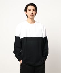 【69】【it】ツートンロングスリーブドロップカットソー