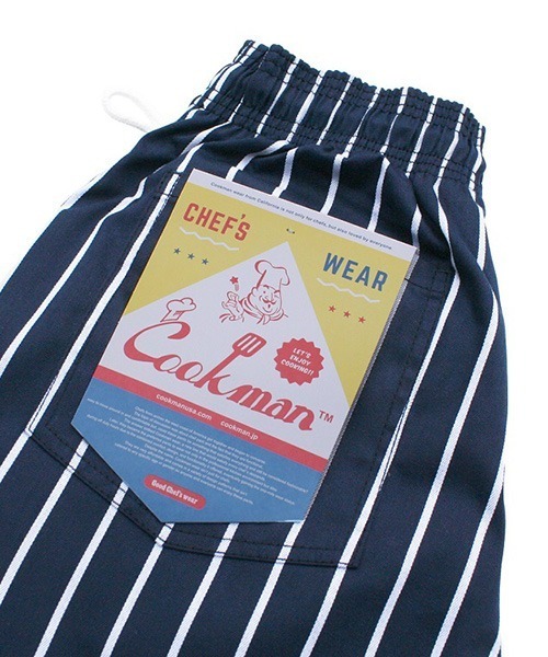 COOKMAN（クックマン）の「Cookman クックマン シェフパンツ イージーパンツ ワイドパンツ ストライプネイビー（その他パンツ・メンズ・ネイビー・MEDIUM/LARGE/SMALL/X-LARGE）」の4枚目の写真