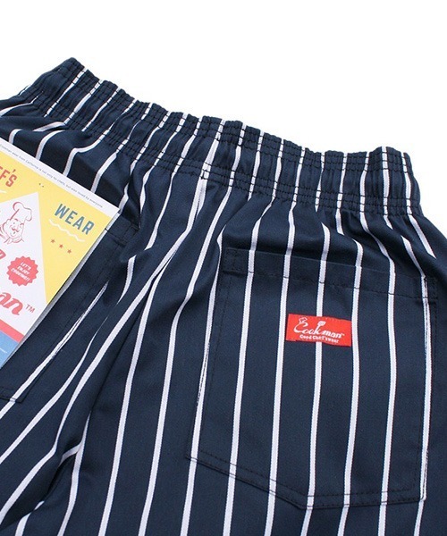 COOKMAN（クックマン）の「Cookman クックマン シェフパンツ イージーパンツ ワイドパンツ ストライプネイビー（その他パンツ・メンズ・ネイビー・MEDIUM/LARGE/SMALL/X-LARGE）」の5枚目の写真