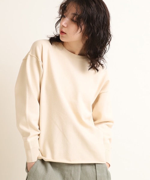 RNA-N（アールエヌエーエヌ）の「K2533 ストレッチヤーンニットプルオーバー（ニット/セーター・レディース・スモークピンク/キナリ/カーキ・MEDIUM）」の2枚目の写真