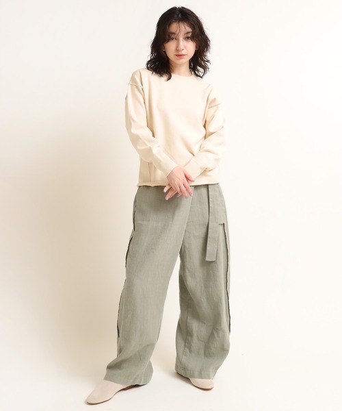 RNA-N（アールエヌエーエヌ）の「K2533 ストレッチヤーンニットプルオーバー（ニット/セーター・レディース・スモークピンク/キナリ/カーキ・MEDIUM）」の8枚目の写真