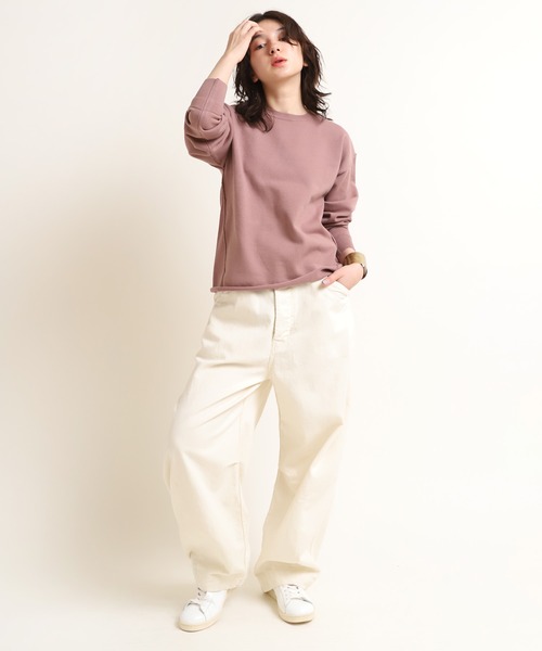 RNA-N（アールエヌエーエヌ）の「K2533 ストレッチヤーンニットプルオーバー（ニット/セーター・レディース・スモークピンク/キナリ/カーキ・MEDIUM）」の11枚目の写真