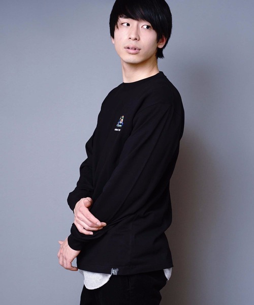 B ONE SOUL(ビーワンソウル)の「【B ONE SOUL/ビーワンソウル】DUCK刺繍ロンT バックプリントロンT ワンポイント刺繍 ブランドロゴ(Tシャツ/カットソー・メンズ・ホワイト/ブラック/パープル・MEDIUM/LARGE/X-LARGE)」の16枚目の写真