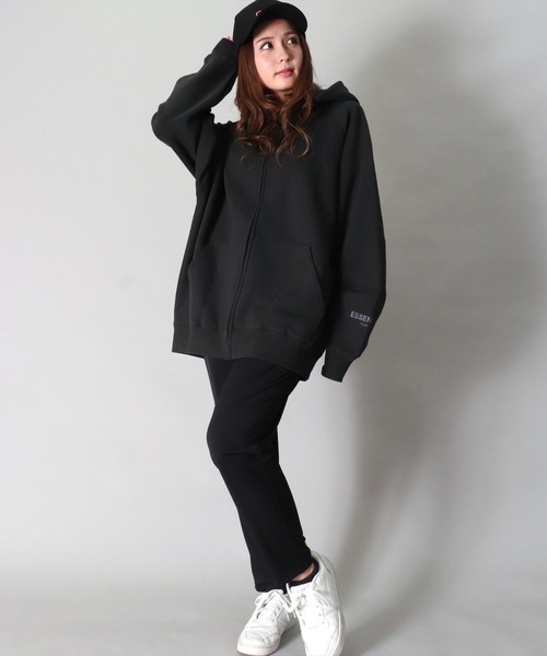 BAYBLO(ベイブロ)の「(CR)タック イージー ウエスト サルエル パンツ(スウェットパンツ・レディース・チャコールグレー/ブラック/ネイビー・FREE)」の4枚目の写真