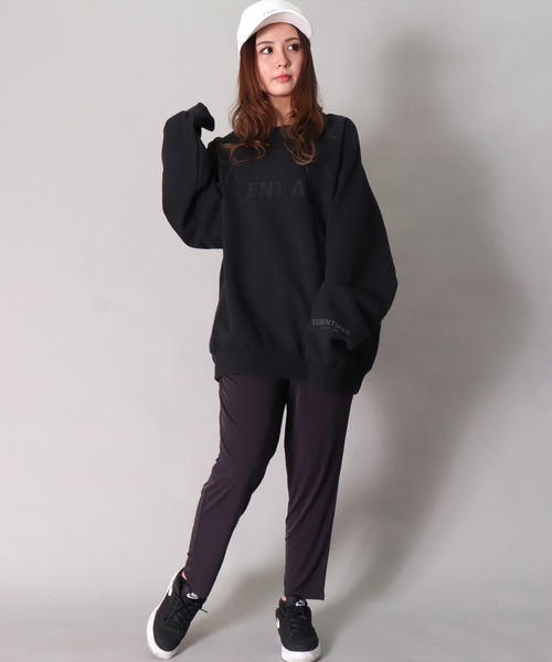 BAYBLO(ベイブロ)の「(CR)タック イージー ウエスト サルエル パンツ(スウェットパンツ・レディース・チャコールグレー/ブラック/ネイビー・FREE)」の6枚目の写真