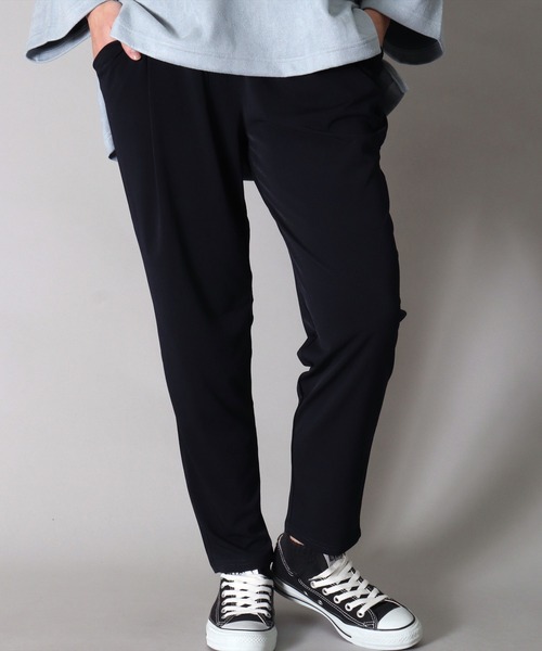 BAYBLO(ベイブロ)の「(CR)タック イージー ウエスト サルエル パンツ(スウェットパンツ・レディース・チャコールグレー/ブラック/ネイビー・FREE)」の9枚目の写真