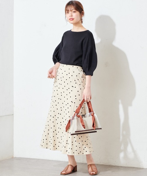 natural couture（ナチュラルクチュール）の「ボリュームバルーン袖お上品ニット（ニット/セーター・レディース・アイボリー/ラベンダー/ミント/ブラック/ベージュ・FREE）」の13枚目の写真