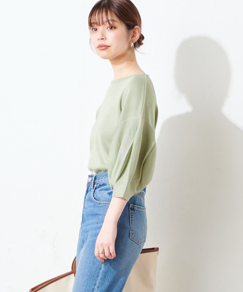 natural couture（ナチュラルクチュール）の「ボリュームバルーン袖お上品ニット（ニット/セーター・レディース・アイボリー/ラベンダー/ミント/ブラック/ベージュ・FREE）」の20枚目の写真