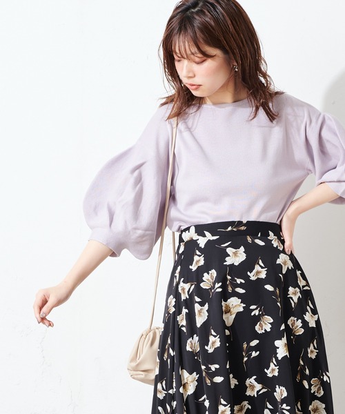 natural couture（ナチュラルクチュール）の「ボリュームバルーン袖お上品ニット（ニット/セーター・レディース・アイボリー/ラベンダー/ミント/ブラック/ベージュ・FREE）」の22枚目の写真