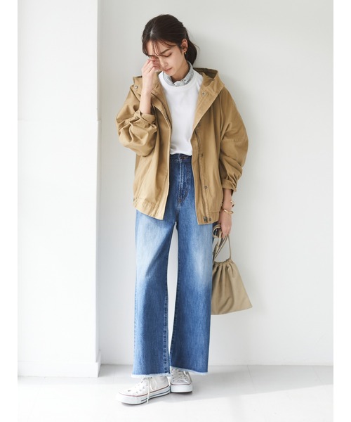 CRAFT STANDARD BOUTIQUE（クラフトスタンダードブティック）の「フード付きドロップショルダーブルゾン　＊（マウンテンパーカー・レディース・ネイビー/キャメル/ベージュ・FREE）」の12枚目の写真