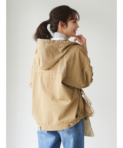 CRAFT STANDARD BOUTIQUE（クラフトスタンダードブティック）の「フード付きドロップショルダーブルゾン　＊（マウンテンパーカー・レディース・ネイビー/キャメル/ベージュ・FREE）」の17枚目の写真