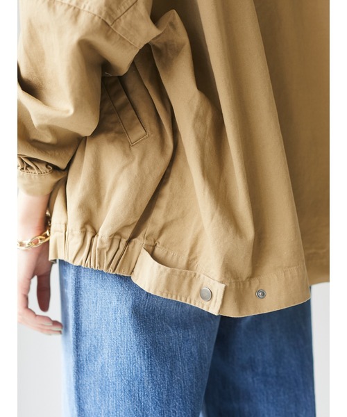 CRAFT STANDARD BOUTIQUE（クラフトスタンダードブティック）の「フード付きドロップショルダーブルゾン　＊（マウンテンパーカー・レディース・ネイビー/キャメル/ベージュ・FREE）」の18枚目の写真