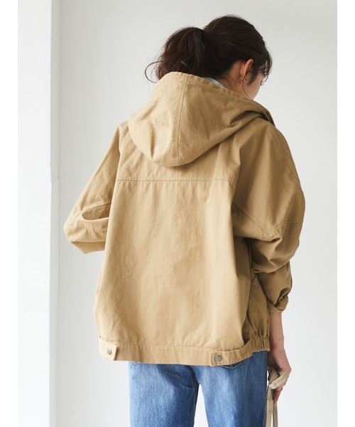 CRAFT STANDARD BOUTIQUE（クラフトスタンダードブティック）の「フード付きドロップショルダーブルゾン　＊（マウンテンパーカー・レディース・ネイビー/キャメル/ベージュ・FREE）」の16枚目の写真