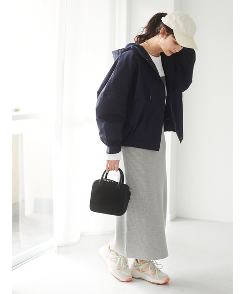 CRAFT STANDARD BOUTIQUE（クラフトスタンダードブティック）の「フード付きドロップショルダーブルゾン　＊（マウンテンパーカー・レディース・ネイビー/キャメル/ベージュ・FREE）」の19枚目の写真