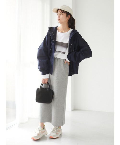 CRAFT STANDARD BOUTIQUE（クラフトスタンダードブティック）の「フード付きドロップショルダーブルゾン　＊（マウンテンパーカー・レディース・ネイビー/キャメル/ベージュ・FREE）」の20枚目の写真