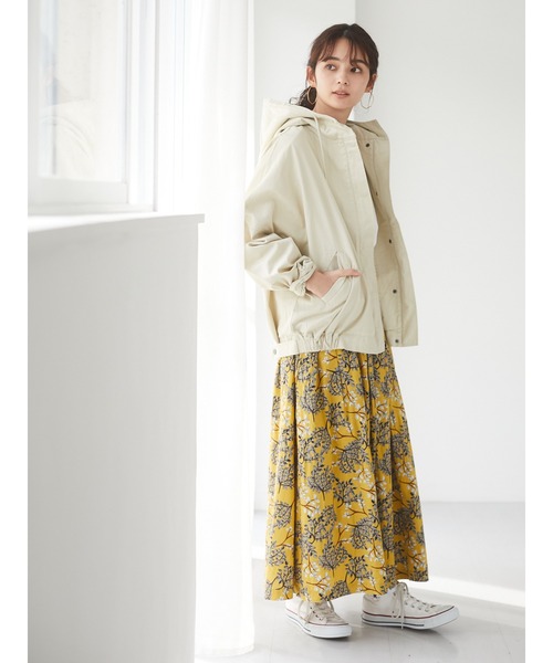 CRAFT STANDARD BOUTIQUE（クラフトスタンダードブティック）の「フード付きドロップショルダーブルゾン　＊（マウンテンパーカー・レディース・ネイビー/キャメル/ベージュ・FREE）」の4枚目の写真