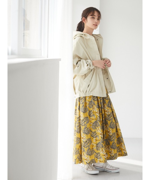 CRAFT STANDARD BOUTIQUE（クラフトスタンダードブティック）の「フード付きドロップショルダーブルゾン　＊（マウンテンパーカー・レディース・ネイビー/キャメル/ベージュ・FREE）」の5枚目の写真