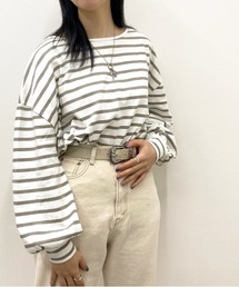 apres jour mignon | ボーダーBIGロンＴ 【ZOZOTOWN限定アイテム】(Tシャツ/カットソー)