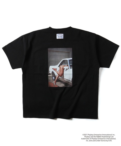 PLAYBOY(プレイボーイ)の「MR.OLIVE 別注 PLAYBOY(プレイボーイ) / Mr.PLAYBOY TYPE-1 フォトTシャツ(Tシャツ/カットソー・メンズ・ブラック/オフホワイト・MEDIUM/LARGE/X-LARGE)」の11枚目の写真