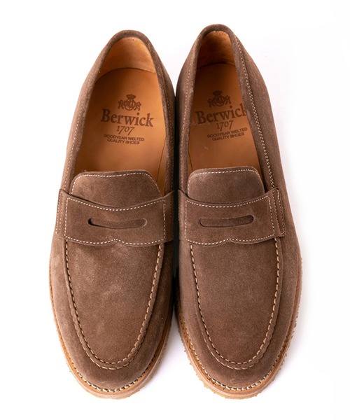 これぞ漢のBerwick ローファー スチールグレー　7.5 お彼岸特価❗️これぞ漢のBerwick ローファー スチールグレー 7.5