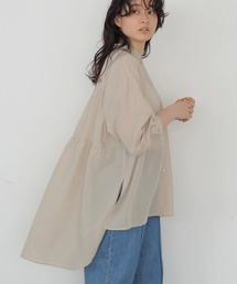 AMERICAN HOLIC | バックティアードシアーシャツチュニック(シャツ/ブラウス)