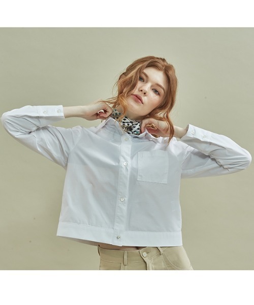 Manavis7 ルーズフィット クロップシャツ ルーズフィット クロップシャツ Loose Manavis7 マナビスセブン のファッション