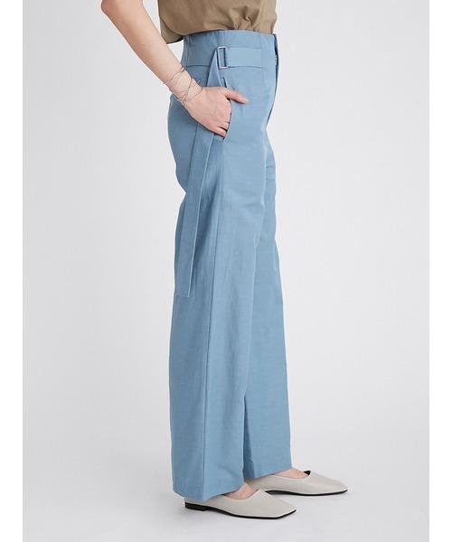 Mila Owen（ミラオーウェン）の「ハイウエストサイドバックルパンツ（その他パンツ・レディース・ブラック/ブルー/ブラウン/ストライプ・1/0）」の13枚目の写真