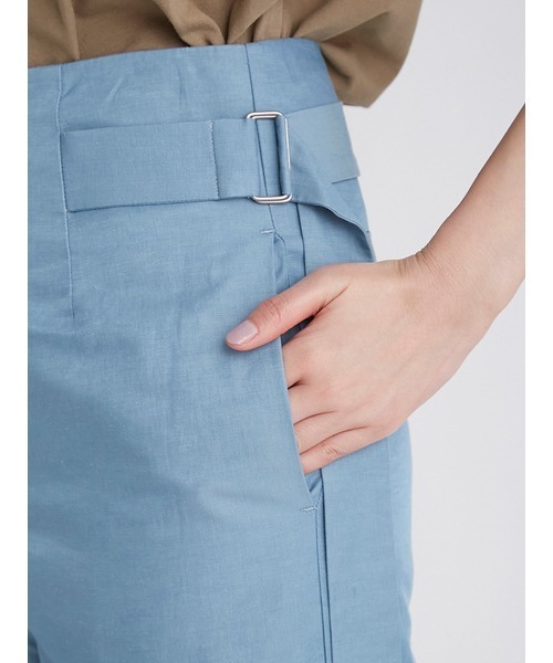 Mila Owen（ミラオーウェン）の「ハイウエストサイドバックルパンツ（その他パンツ・レディース・ブラック/ブルー/ブラウン/ストライプ・1/0）」の16枚目の写真