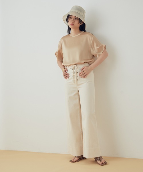 ADAM ET ROPE'（アダムエロペ）の「ウェッジヒールトングサンダル（サンダル・レディース・ベージュ/ブラック/ベージュ系その他・23.5cm/24.5cm/23.0cm/24.0cm）」の13枚目の写真