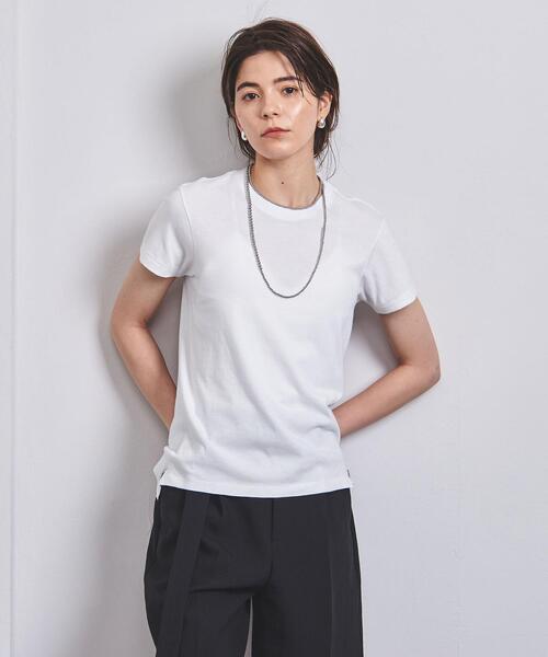 AURALEE（オーラリー）の「＜AURALEE（オーラリー）＞クルーネック Tシャツ ■■■◇（Tシャツ/カットソー・レディース・ブラック/オリーブ/ホワイト・1）」の7枚目の写真