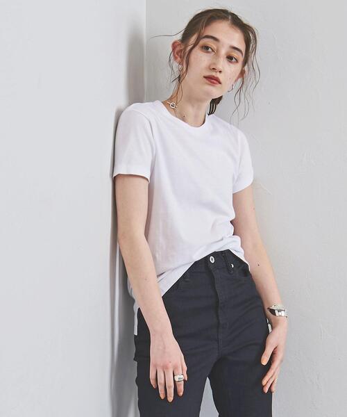 AURALEE（オーラリー）の「＜AURALEE（オーラリー）＞クルーネック Tシャツ ■■■◇（Tシャツ/カットソー・レディース・ブラック/オリーブ/ホワイト・1）」の9枚目の写真