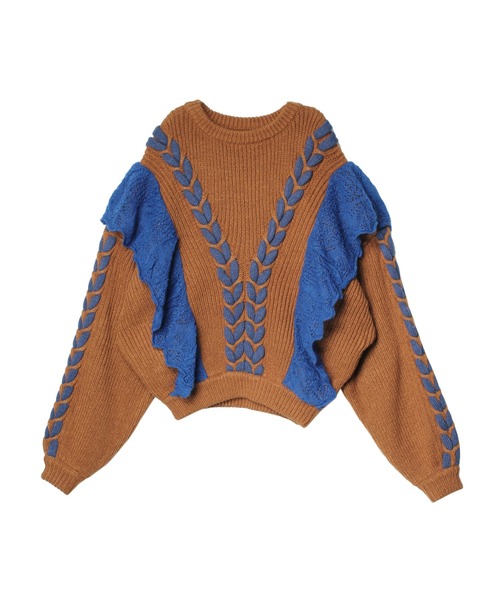 PAMEO POSE（パメオポーズ）の「Big Wings Sweater（ニット/セーター・レディース・ブラック/パープル/ブラウン・FREE）」の13枚目の写真