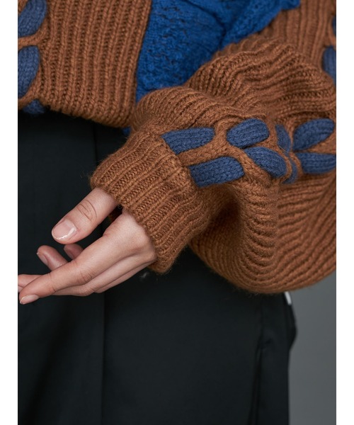 PAMEO POSE（パメオポーズ）の「Big Wings Sweater（ニット/セーター・レディース・ブラック/パープル/ブラウン・FREE）」の7枚目の写真