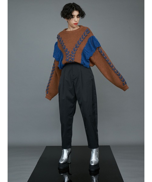 PAMEO POSE（パメオポーズ）の「Big Wings Sweater（ニット/セーター・レディース・ブラック/パープル/ブラウン・FREE）」の8枚目の写真