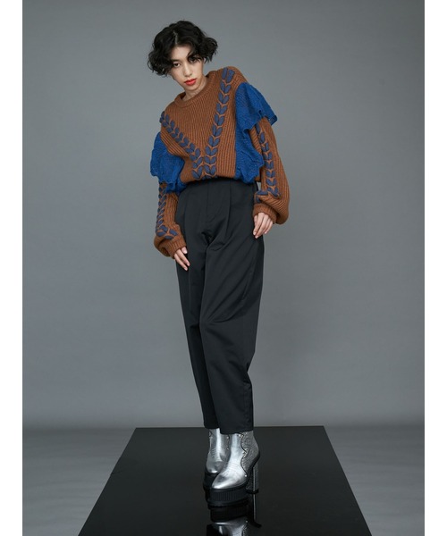 PAMEO POSE（パメオポーズ）の「Big Wings Sweater（ニット/セーター・レディース・ブラック/パープル/ブラウン・FREE）」の9枚目の写真