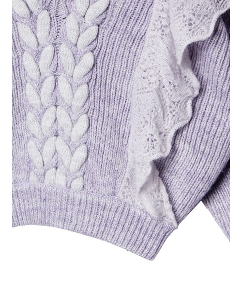 PAMEO POSE（パメオポーズ）の「Big Wings Sweater（ニット/セーター・レディース・ブラック/パープル/ブラウン・FREE）」の17枚目の写真