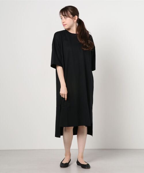 100% ORGANIC COTTON(100パーセントオーガニックコットン)の「ポケット付きTシャツワンピース(ワンピース・レディース・ブラック/パープル/ブラウン/チャコール・フリー)」の19枚目の写真