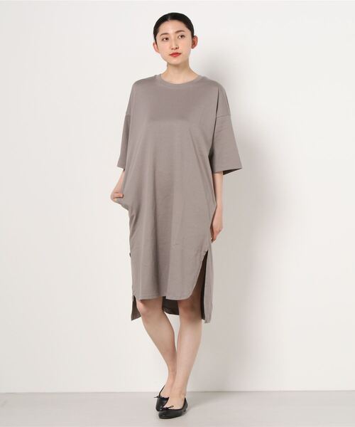 100% ORGANIC COTTON(100パーセントオーガニックコットン)の「ポケット付きTシャツワンピース(ワンピース・レディース・ブラック/パープル/ブラウン/チャコール・フリー)」の18枚目の写真