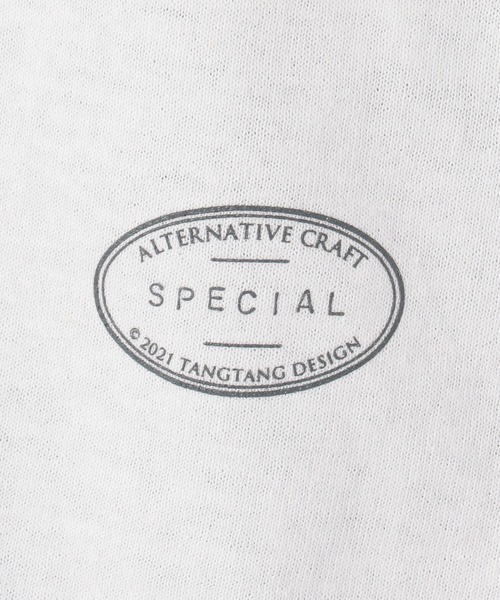 TANGTANG（タンタン）の「【TANGTANG】半袖プリントＴシャツ GASATANG MEN（Tシャツ/カットソー・メンズ・ホワイト・MEDIUM/LARGE/X-LARGE）」の10枚目の写真