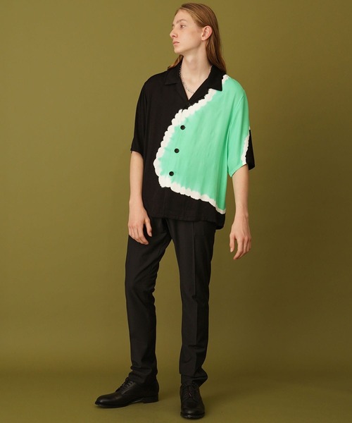 liberum（リベルム）の「【LIBERUM】TYE DYE SH（シャツ/ブラウス・メンズ・ブラック/オレンジ・1/2）」の4枚目の写真