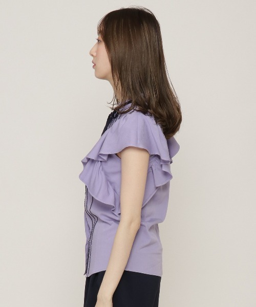 REDYAZEL（レディアゼル）の「袖フレアリボンタイブラウス（シャツ/ブラウス・レディース・オフホワイト/パープル/ネイビー・SMALL/MEDIUM）」の19枚目の写真