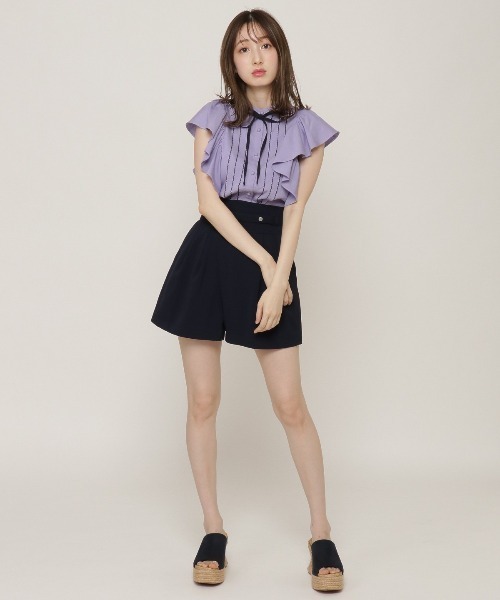 REDYAZEL（レディアゼル）の「袖フレアリボンタイブラウス（シャツ/ブラウス・レディース・オフホワイト/パープル/ネイビー・SMALL/MEDIUM）」の21枚目の写真