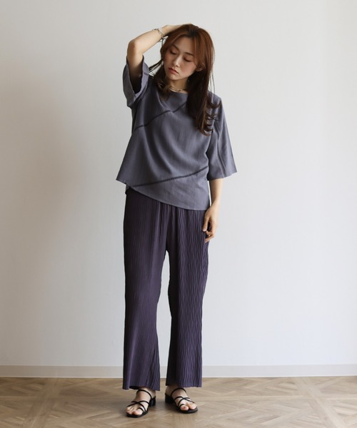 Lant Kalte(ラントカルテ)の「【Lant Kalte】バイオリネンはしごレースブラウス(シャツ/ブラウス・レディース・ホワイト/チャコールグレー/ベージュ・MEDIUM)」の13枚目の写真