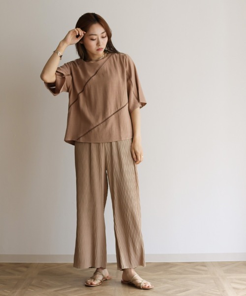 Lant Kalte(ラントカルテ)の「【Lant Kalte】バイオリネンはしごレースブラウス(シャツ/ブラウス・レディース・ホワイト/チャコールグレー/ベージュ・MEDIUM)」の15枚目の写真