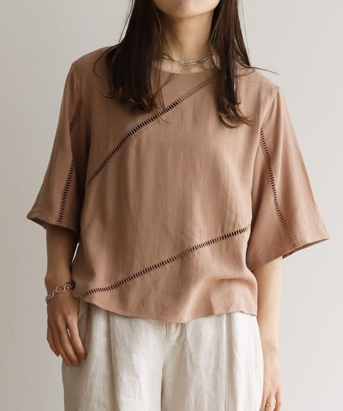 Lant Kalte(ラントカルテ)の「【Lant Kalte】バイオリネンはしごレースブラウス(シャツ/ブラウス・レディース・ホワイト/チャコールグレー/ベージュ・MEDIUM)」の22枚目の写真